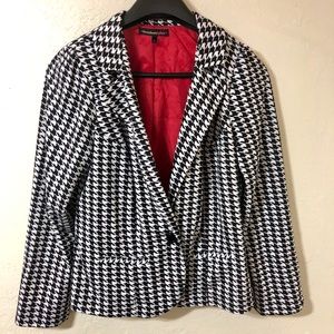 Houndstooth print blazer